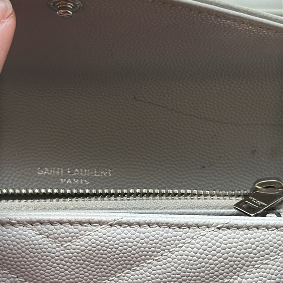 Saint Laurent Long Wallet Gray Leather - Picture 8 of 9